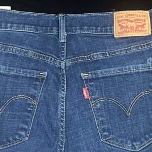 Levi's 315 Shaping Bootcut Jeans in Dark Indigo with Gold Stitching